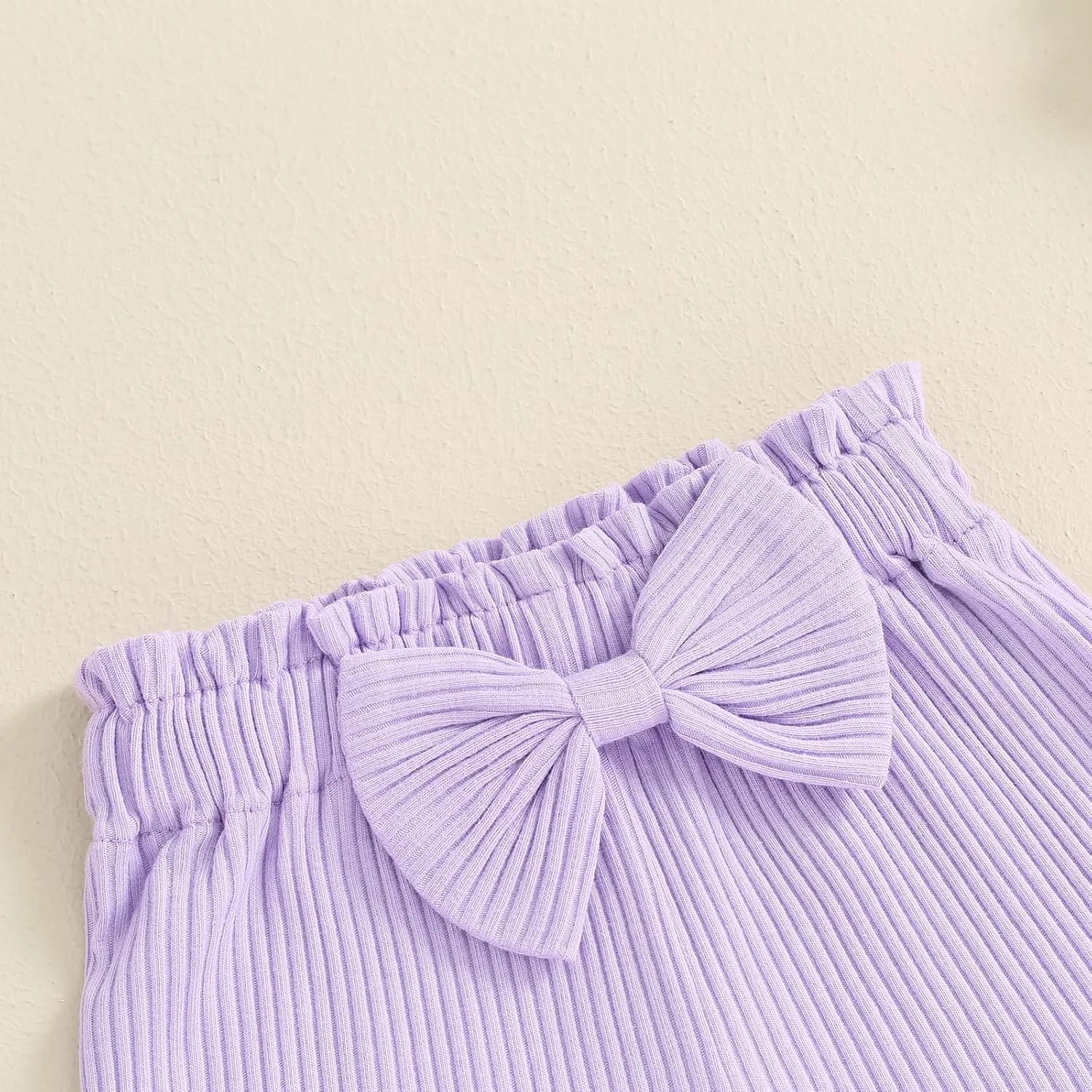 3 Pack Shorts for Baby Girls Ribbed Short Pants Cotton Casual Solid Summer Toddler Shorts