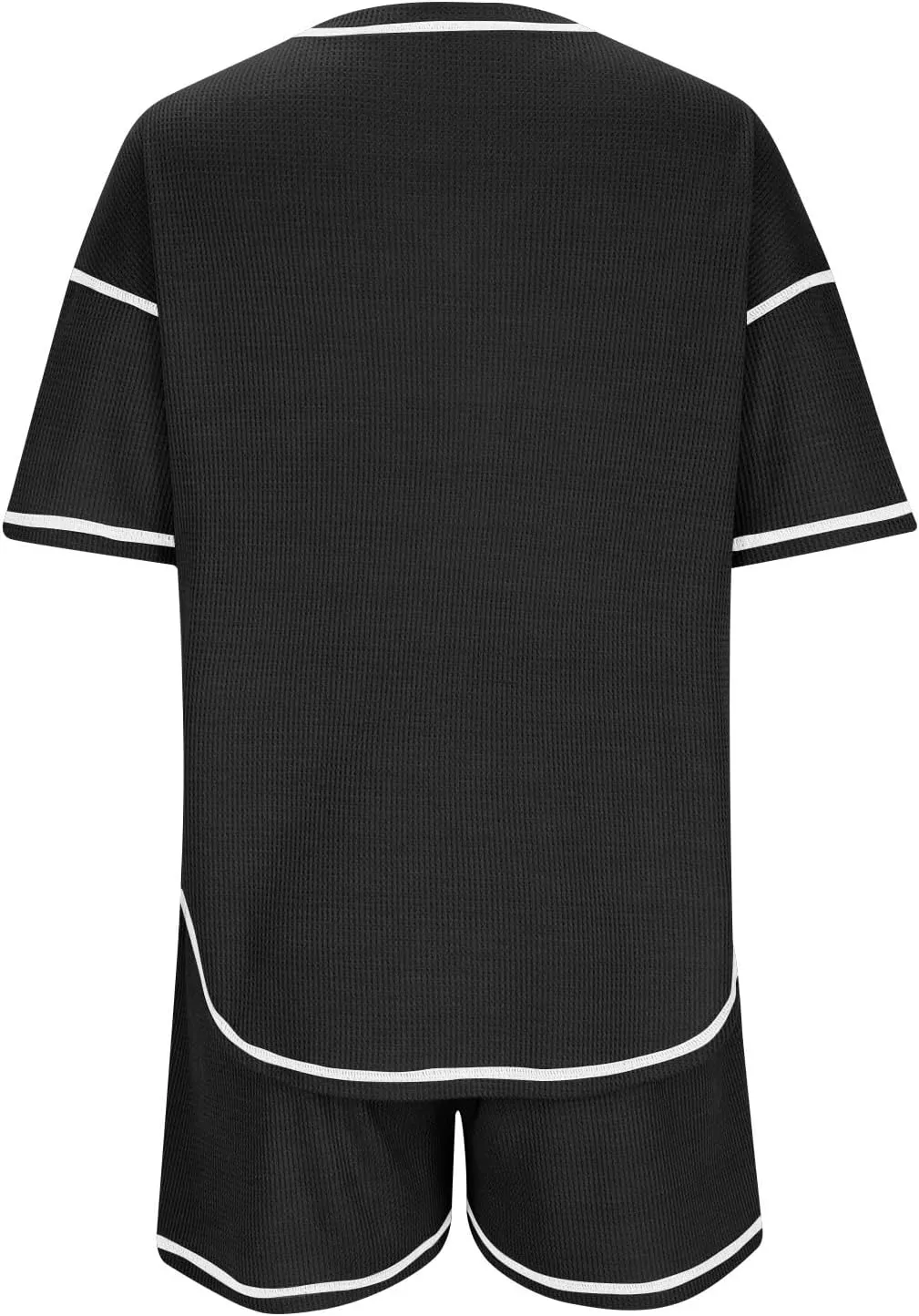 Akklian Pajamas Womens soft Knit Lounge Set Short Sleeve Top and Shorts 2 Piece Sleepwear Loungewear Outfits with Pockets