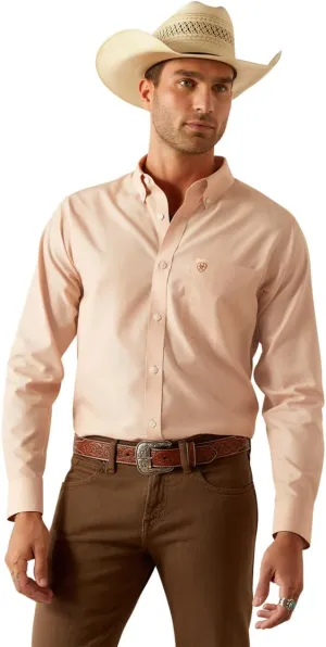 ARIAT Men's Wrinkle Free Solid Fitted Shirt