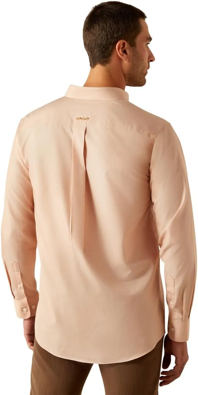 ARIAT Men's Wrinkle Free Solid Fitted Shirt
