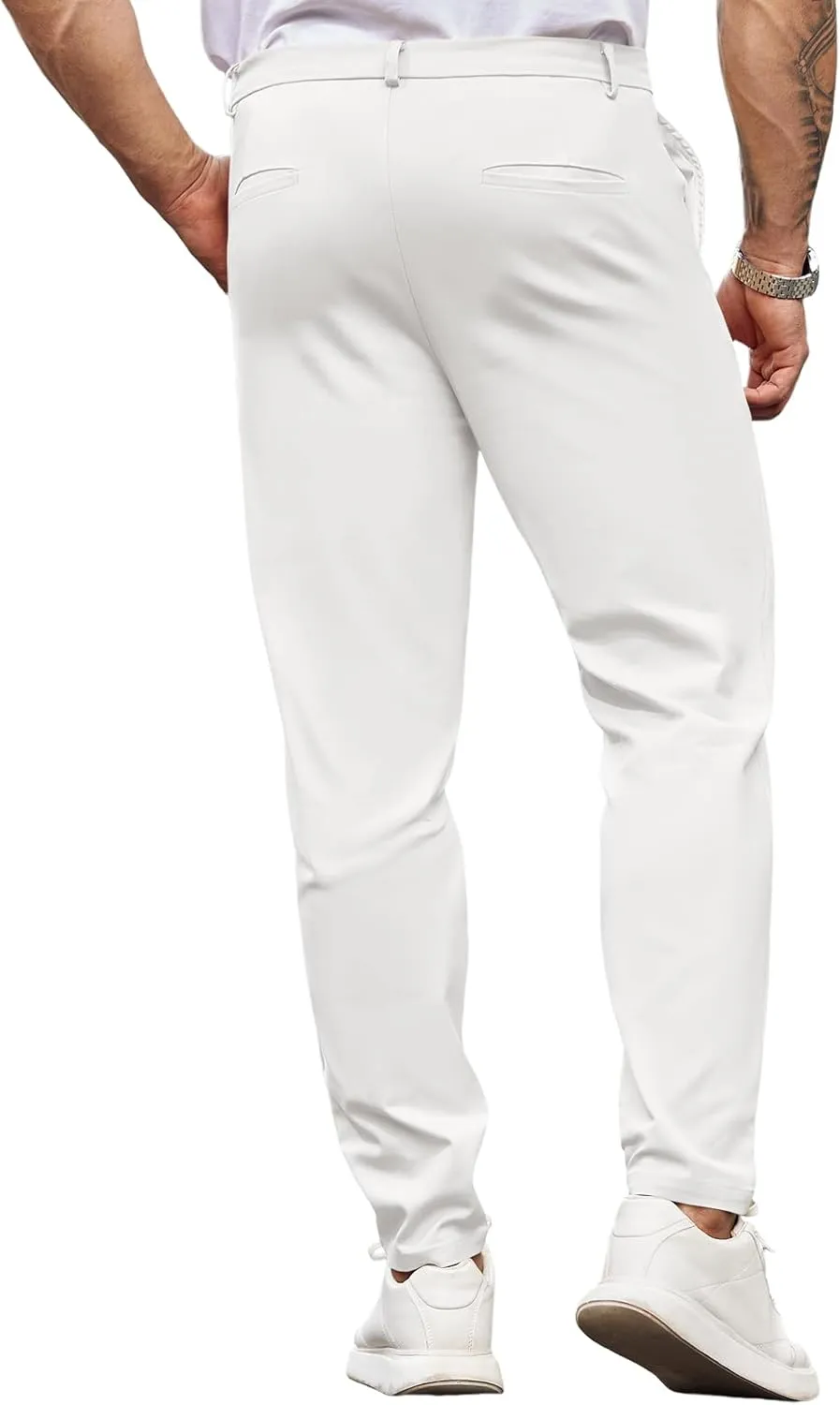 Beotyshow Men's Dress Pants Slim Fit Casual Trendy 2025 Formal Skinny Athletic Stretch Business Pant