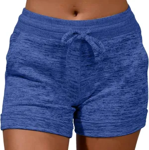 Bermuda Shorts for Women Drawstring Elastic High Waist Sport American Flag Star Printed Butt Lifting up Sweatpant
