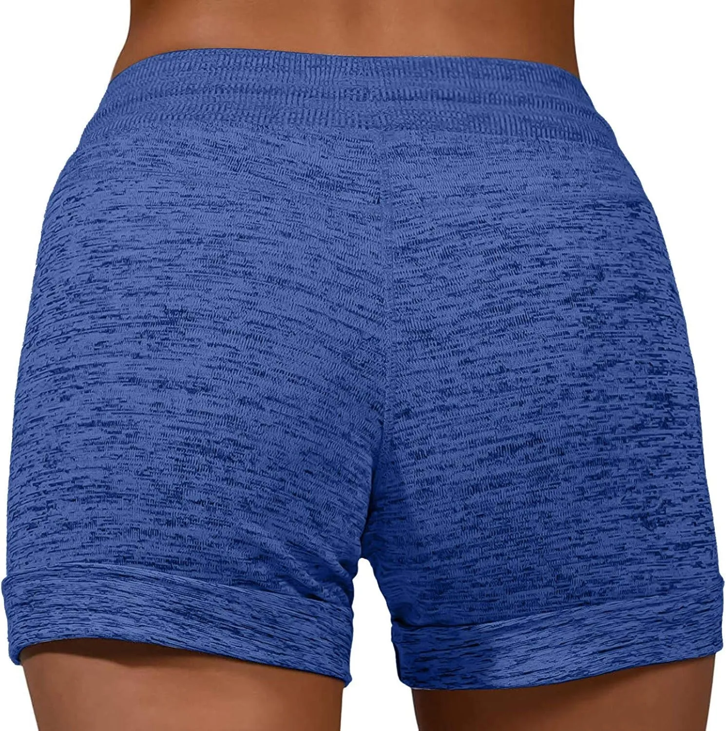 Bermuda Shorts for Women Drawstring Elastic High Waist Sport American Flag Star Printed Butt Lifting up Sweatpant