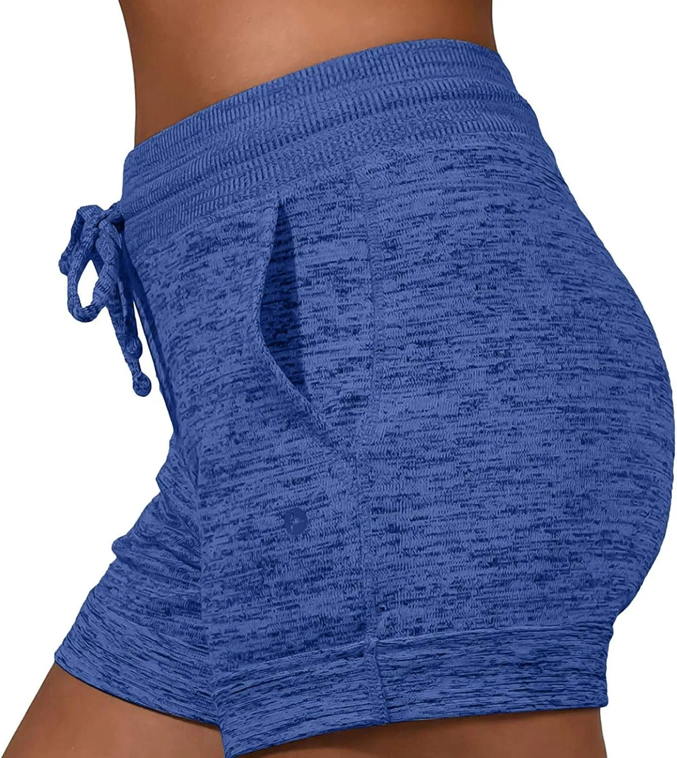 Bermuda Shorts for Women Drawstring Elastic High Waist Sport American Flag Star Printed Butt Lifting up Sweatpant