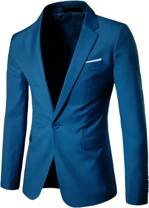 Black Suits For Men Slim Fit One Button Suit Coat Jacket Tops Men Fashion Jackets For Men Men Windbreaker Jacket