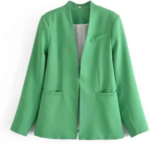 Blazers for Women Business Casual Suit Coat Fashion Solid Long Sleeve Blazer Open Front Cardigan Work Suit