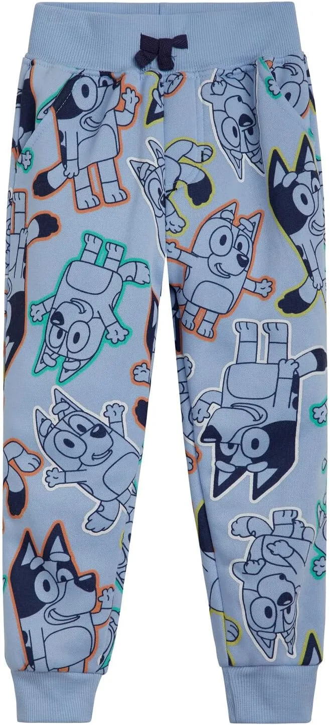 Bluey Fleece 2 Pack Jogger Pants Toddler to Big Kid Sizes (2T - 10-12)