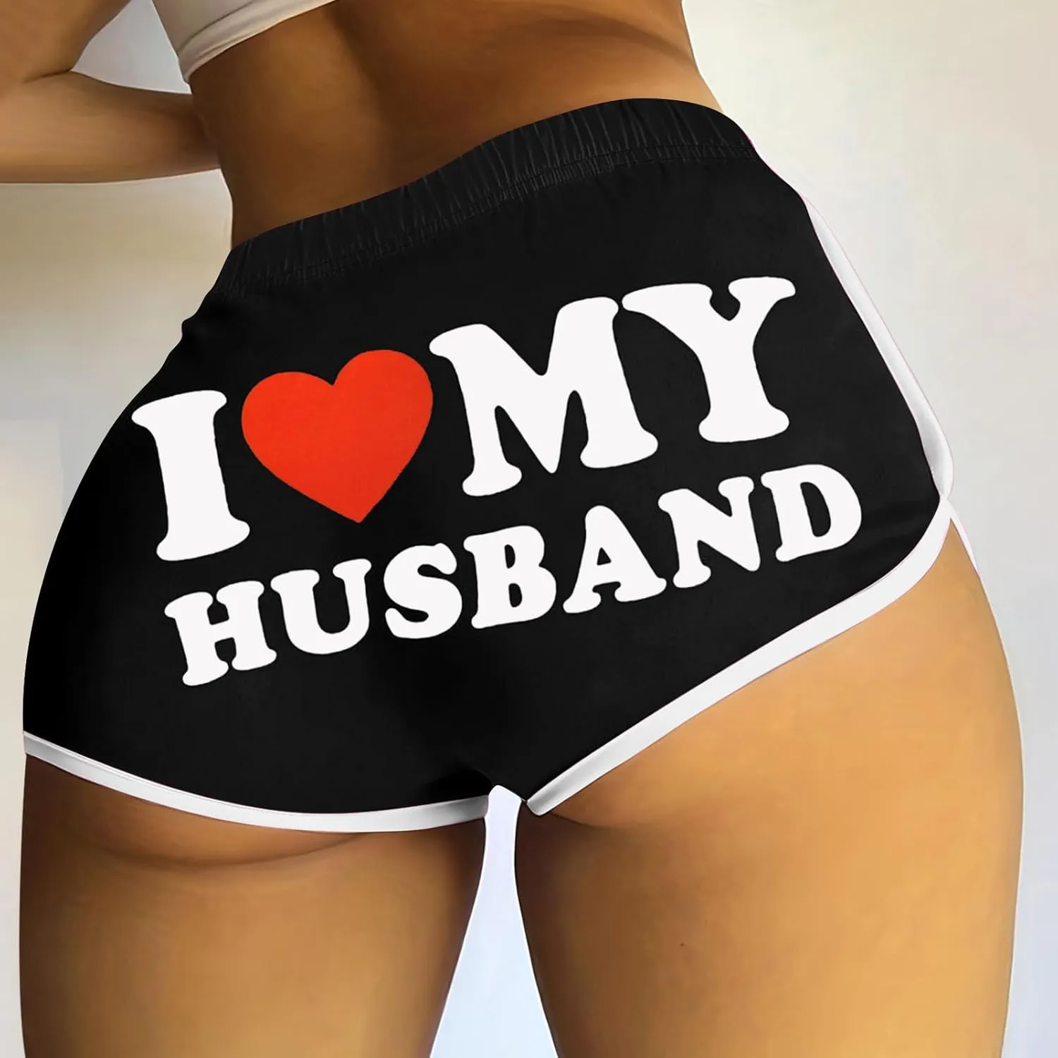 Booty Shorts for Women Sexy Naughty Letter Printed Yoga Dance Gym Workout Running Active Hot Shorts Loungewear Pajama