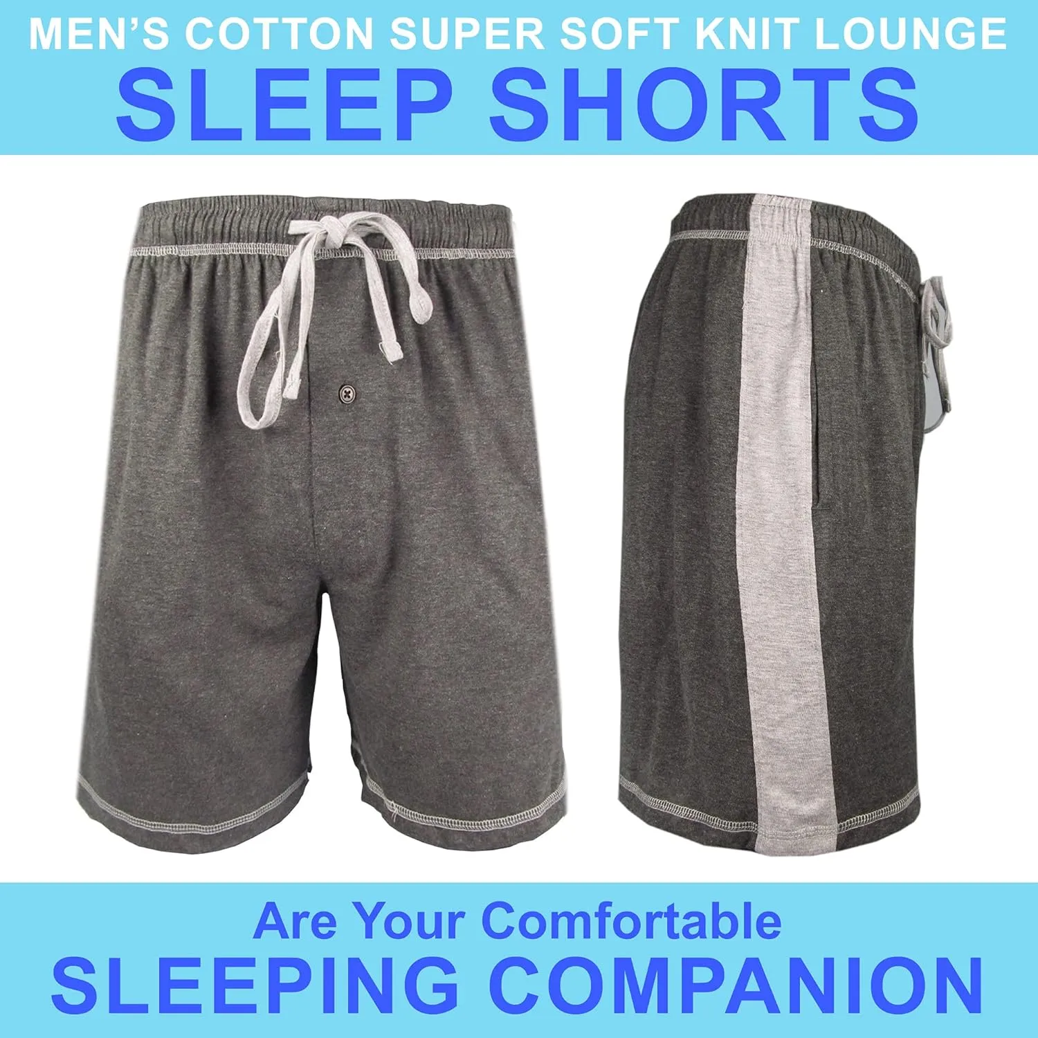 Brave Mens Cotton Super Soft Knit Lounge/Sleep Shorts