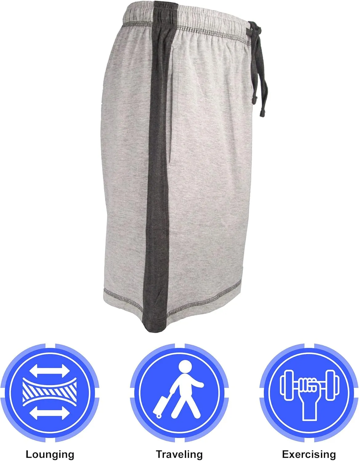 Brave Mens Cotton Super Soft Knit Lounge/Sleep Shorts