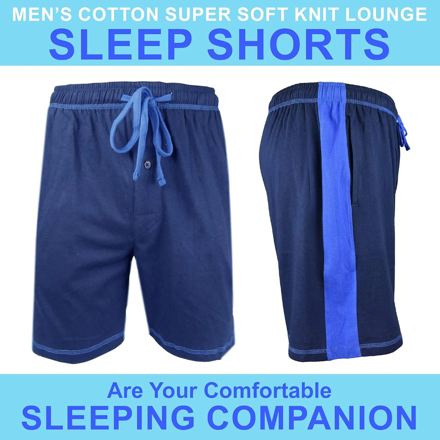 Brave Mens Cotton Super Soft Knit Lounge/Sleep Shorts