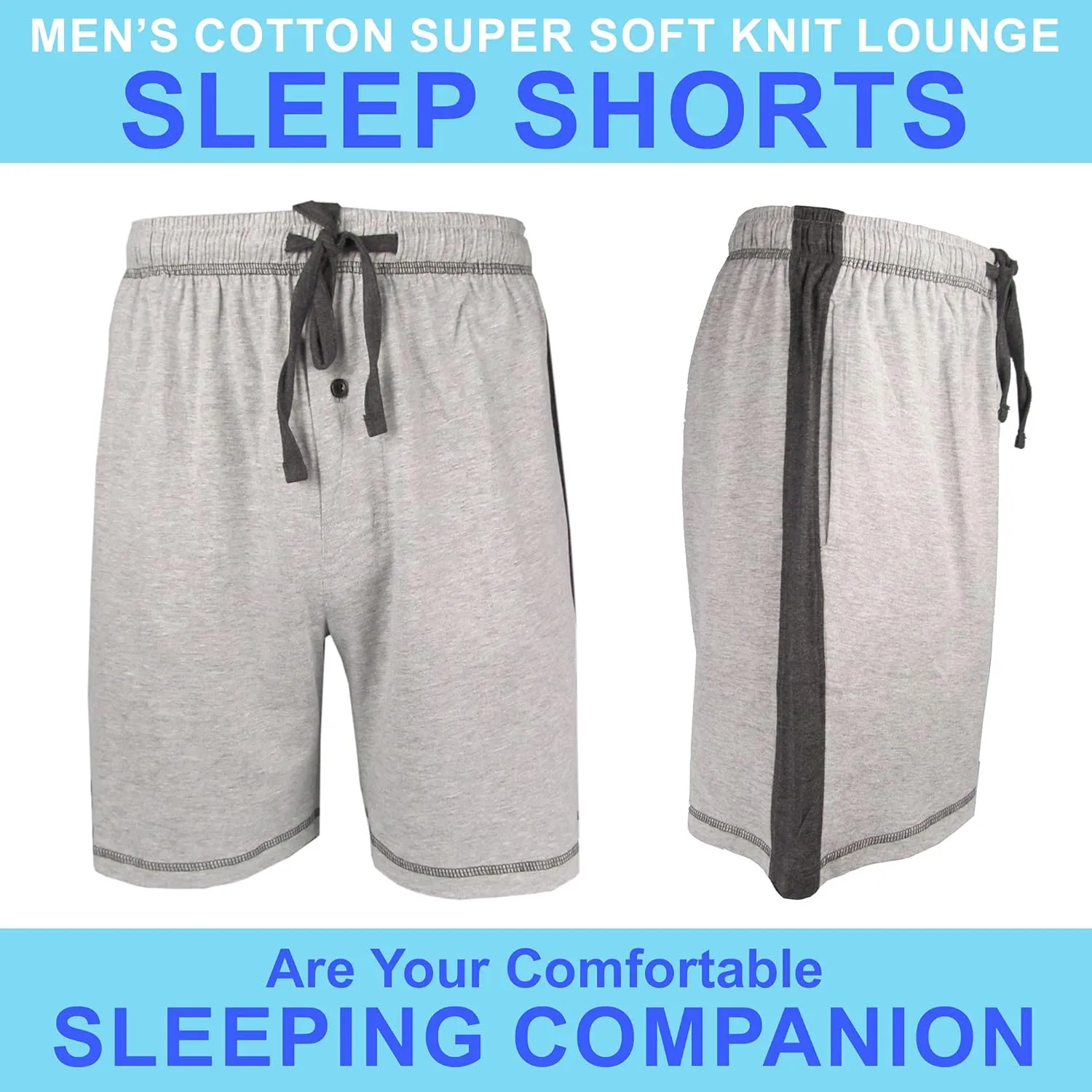 Brave Mens Cotton Super Soft Knit Lounge/Sleep Shorts