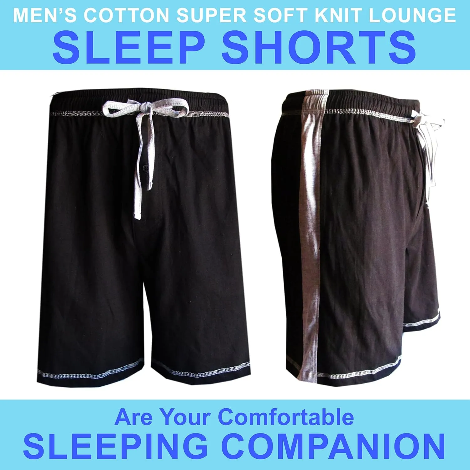Brave Mens Cotton Super Soft Knit Lounge/Sleep Shorts