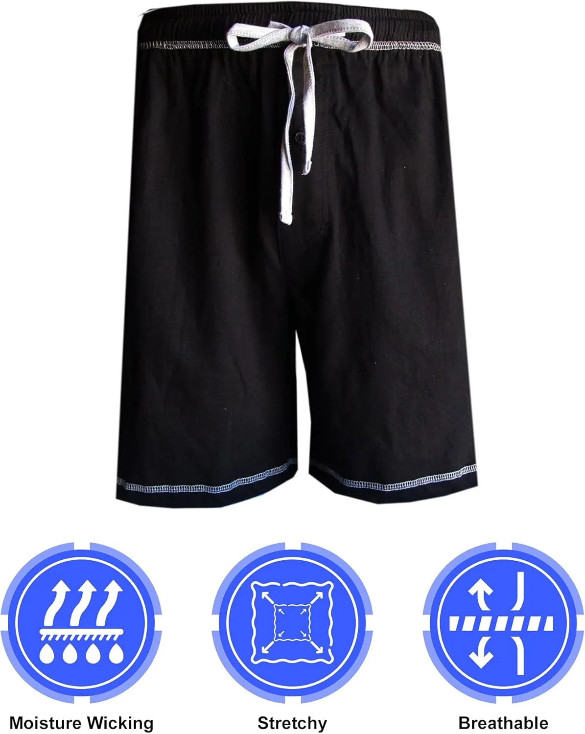 Brave Mens Cotton Super Soft Knit Lounge/Sleep Shorts