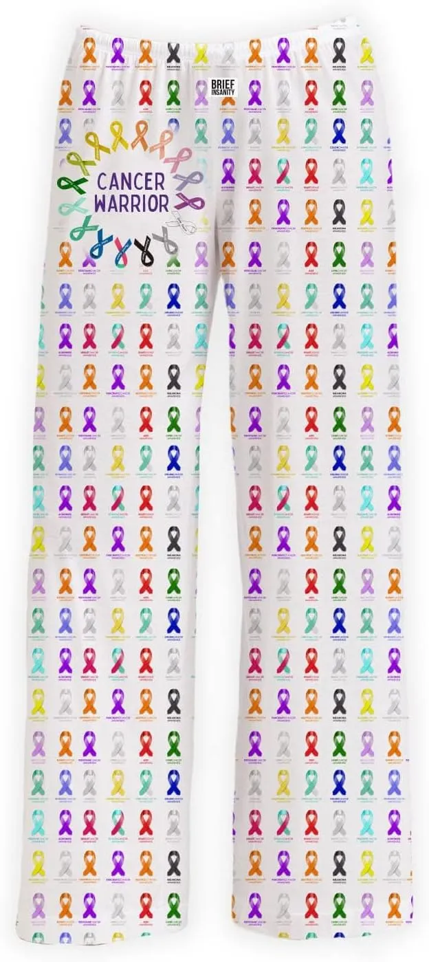 BRIEF INSANITY Cancer Warrior Pajama Pants | Chemo Lounge Pants for Cancer Patients - sleepwear