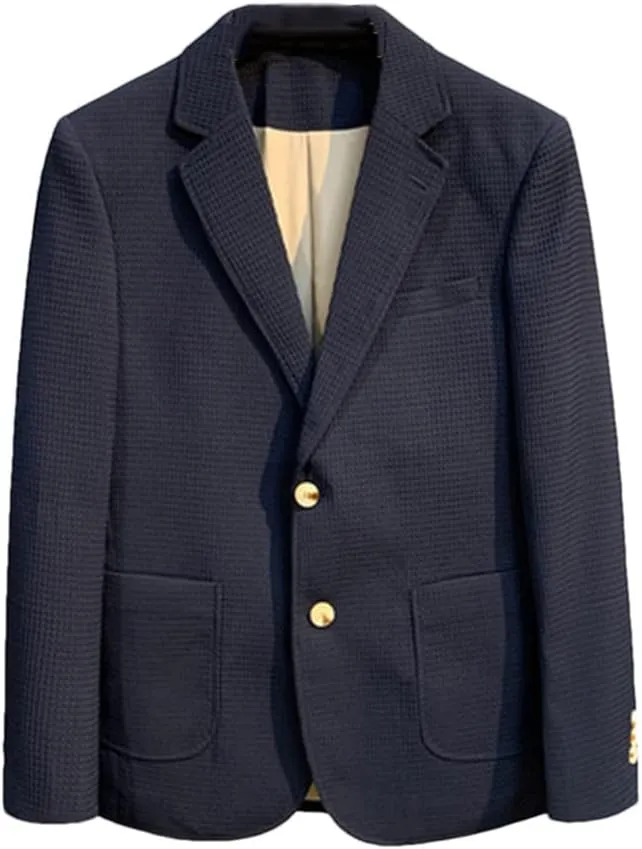 British Style Striped Casual Suit Jackets Mens Slim Fit Business Blazers Coat Formal Social Prom Tuxedo