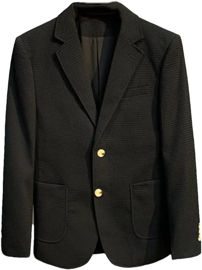 British Style Striped Casual Suit Jackets Mens Slim Fit Business Blazers Coat Formal Social Prom Tuxedo