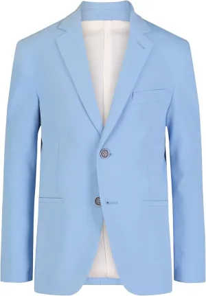 Calvin Klein Boys' Blazer Suit Jacket, 2 Single Breasted Closure, Buttoned Cuffs & Front Flap Pockets