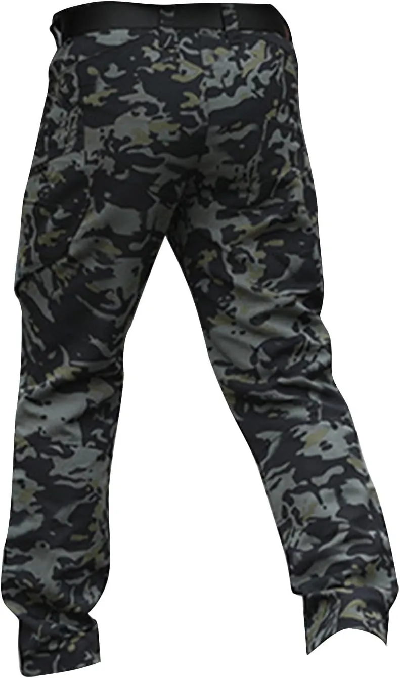 Cargo Pants for Men Multi Pockets Pants Casual Relaxed Fit Ripstop Hiking Pants Tactic Trousers