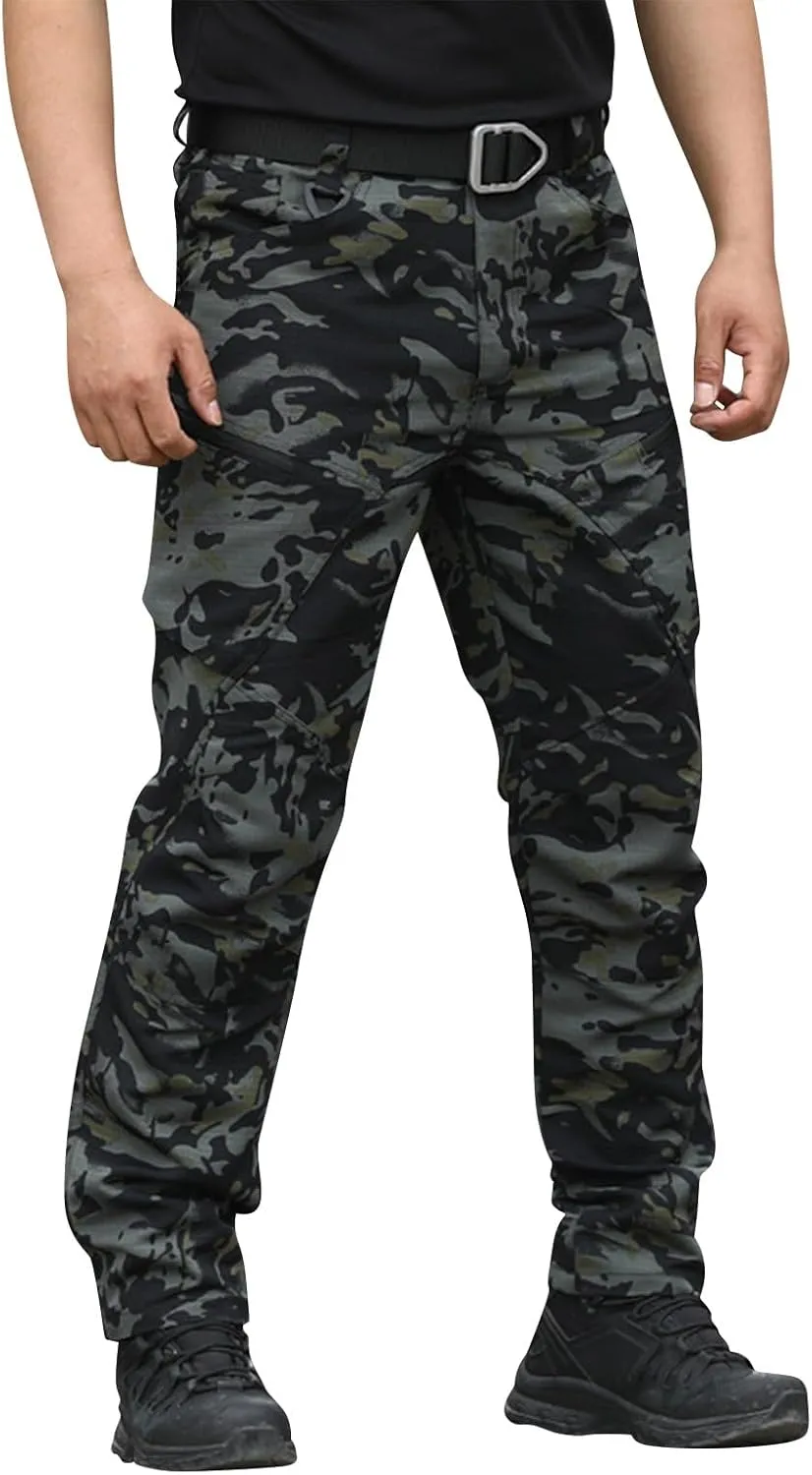 Cargo Pants for Men Multi Pockets Pants Casual Relaxed Fit Ripstop Hiking Pants Tactic Trousers