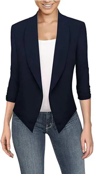 Casual Blazers for Women's Business Casual Lapel Collar Oversized Suit Blazers Long Sleeve Slim Fit Work Jacket Tops