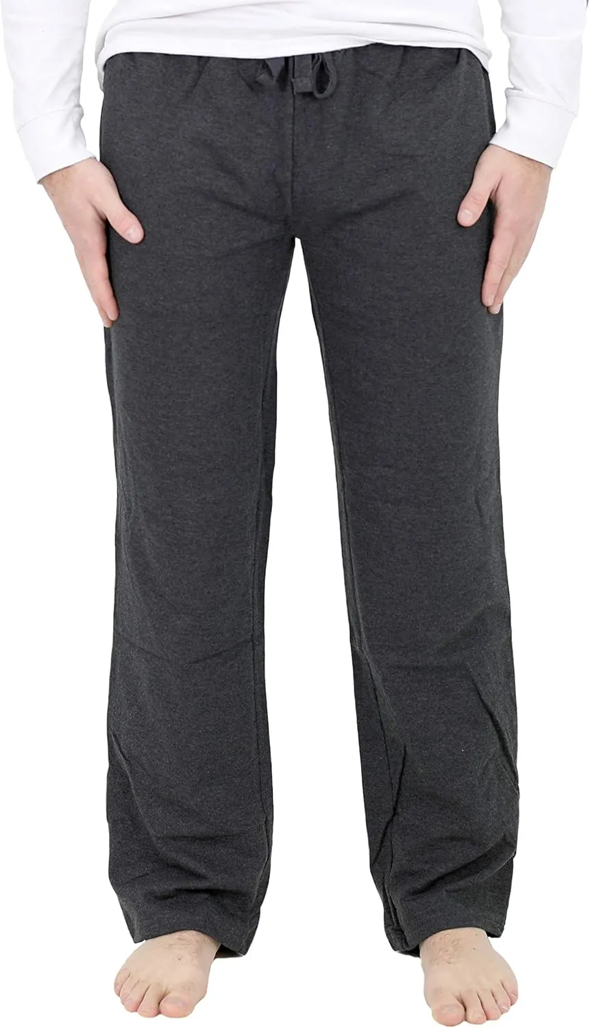 Cherokee Men's Polar Fleece French Terry Knit Pajama Pants Sleepwear