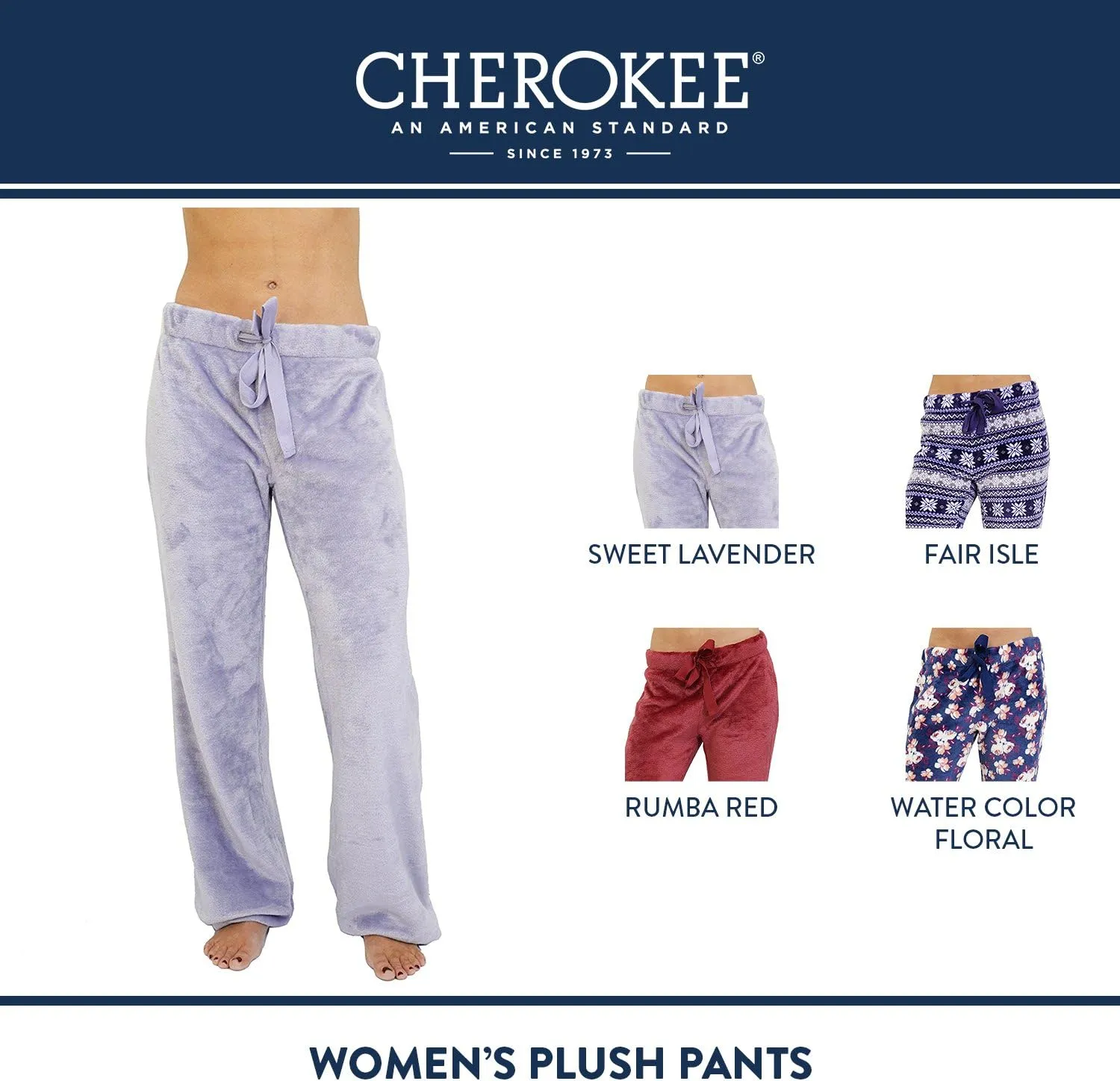 Cherokee Women's Soft Fleece Pajama Pants Sleepwear