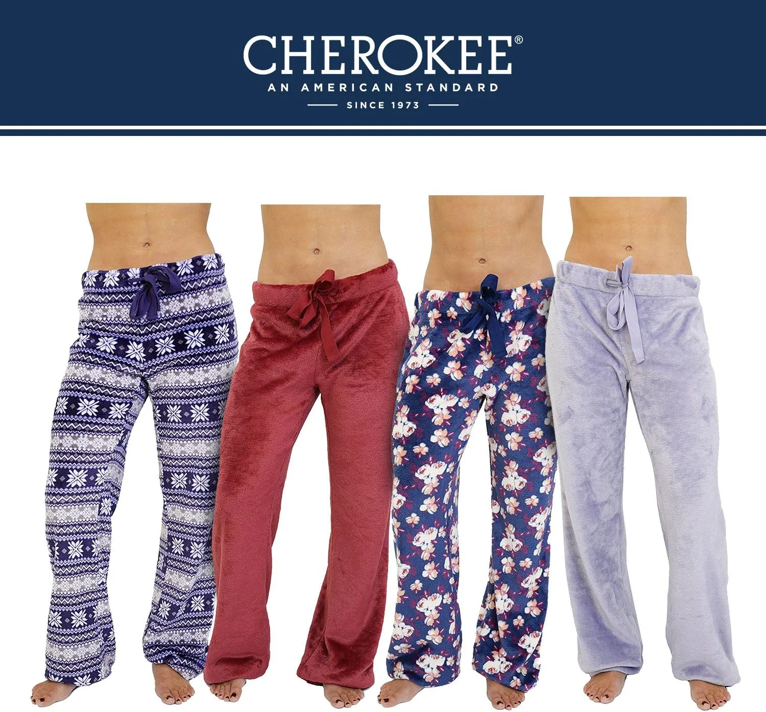 Cherokee Women's Soft Fleece Pajama Pants Sleepwear