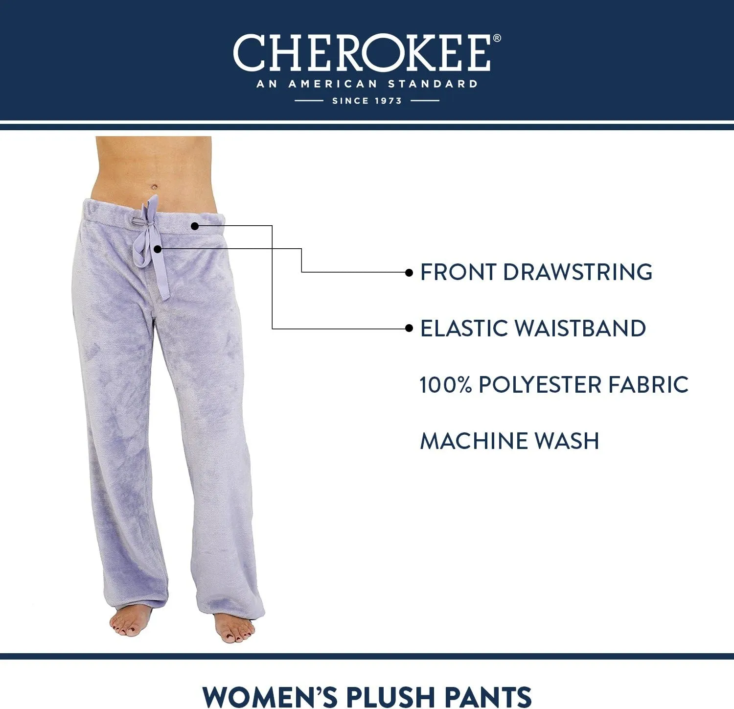 Cherokee Women's Soft Fleece Pajama Pants Sleepwear