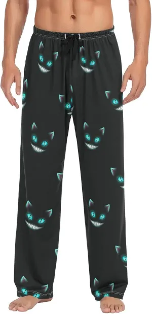 Christmas Snowflakes Pajama Pants White Black Texture Lounge Sleepwear PJs Men's Pajama Bottoms Lightweight Sleep Pants S