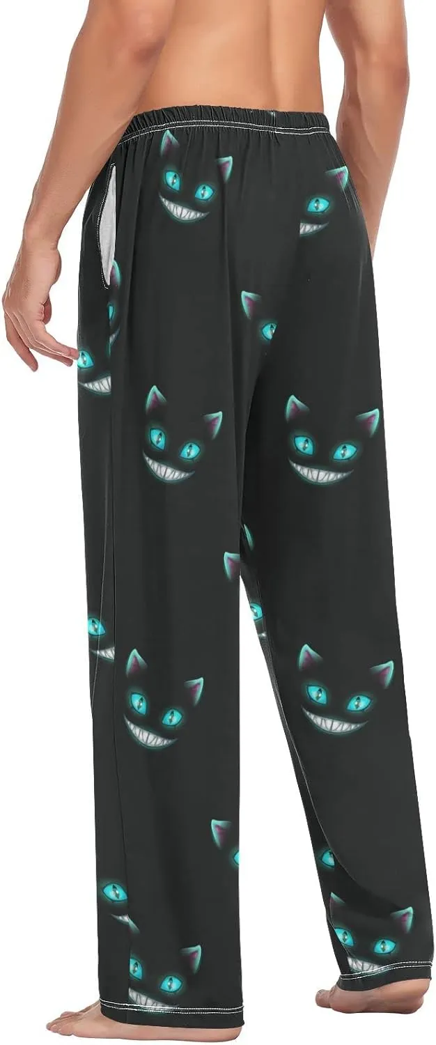 Christmas Snowflakes Pajama Pants White Black Texture Lounge Sleepwear PJs Men's Pajama Bottoms Lightweight Sleep Pants S