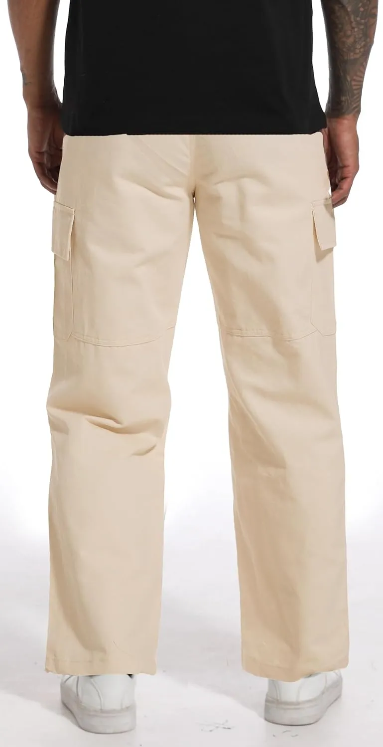 CLANMILUMS Men's Relaxed Fit Cargo Pants Causal Streetwear Trouser with Pocket
