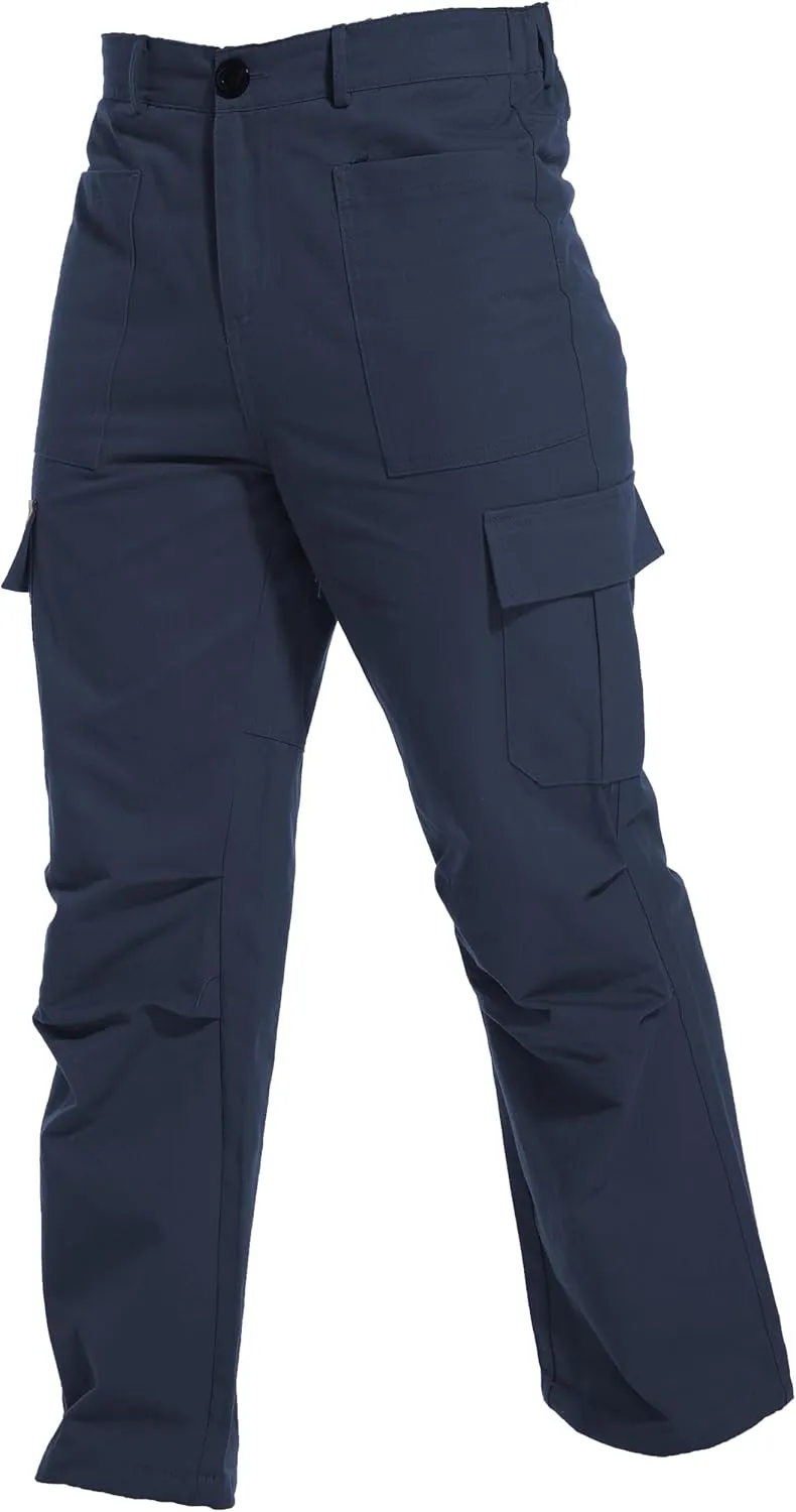 CLANMILUMS Men's Relaxed Fit Cargo Pants Causal Streetwear Trouser with Pocket