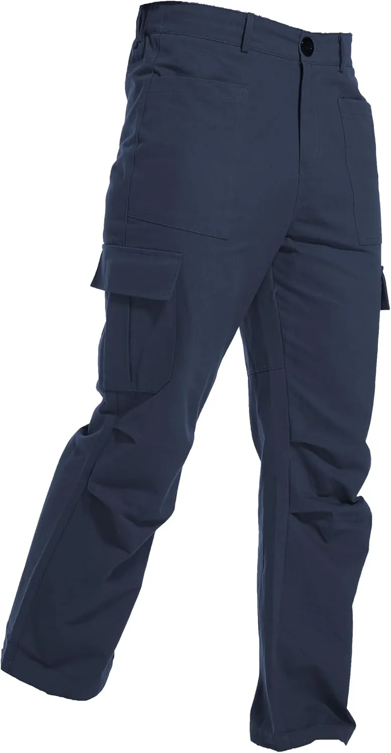 CLANMILUMS Men's Relaxed Fit Cargo Pants Causal Streetwear Trouser with Pocket