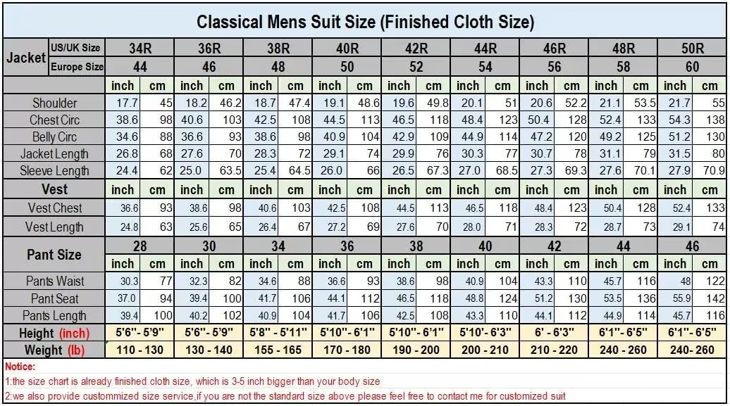Classic Men Suits Two Pieces Wool Slim Fit Blazer and Pants