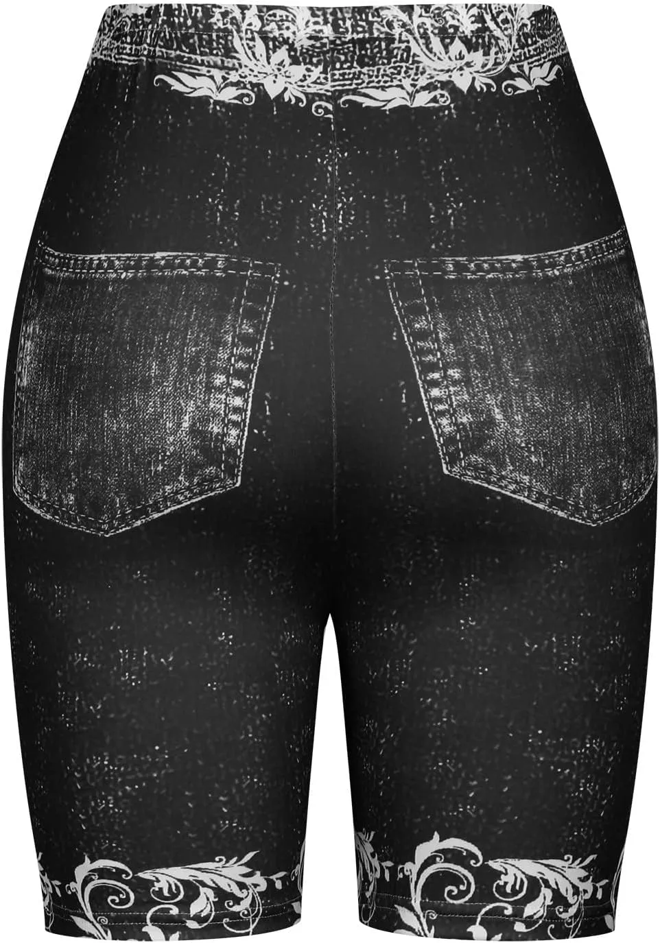 Denim Shorts for Women Mid Rise Ripped Jean Shorts Stretchy Folded Hem Hot Short Jeans Lounge Athletic Shorts