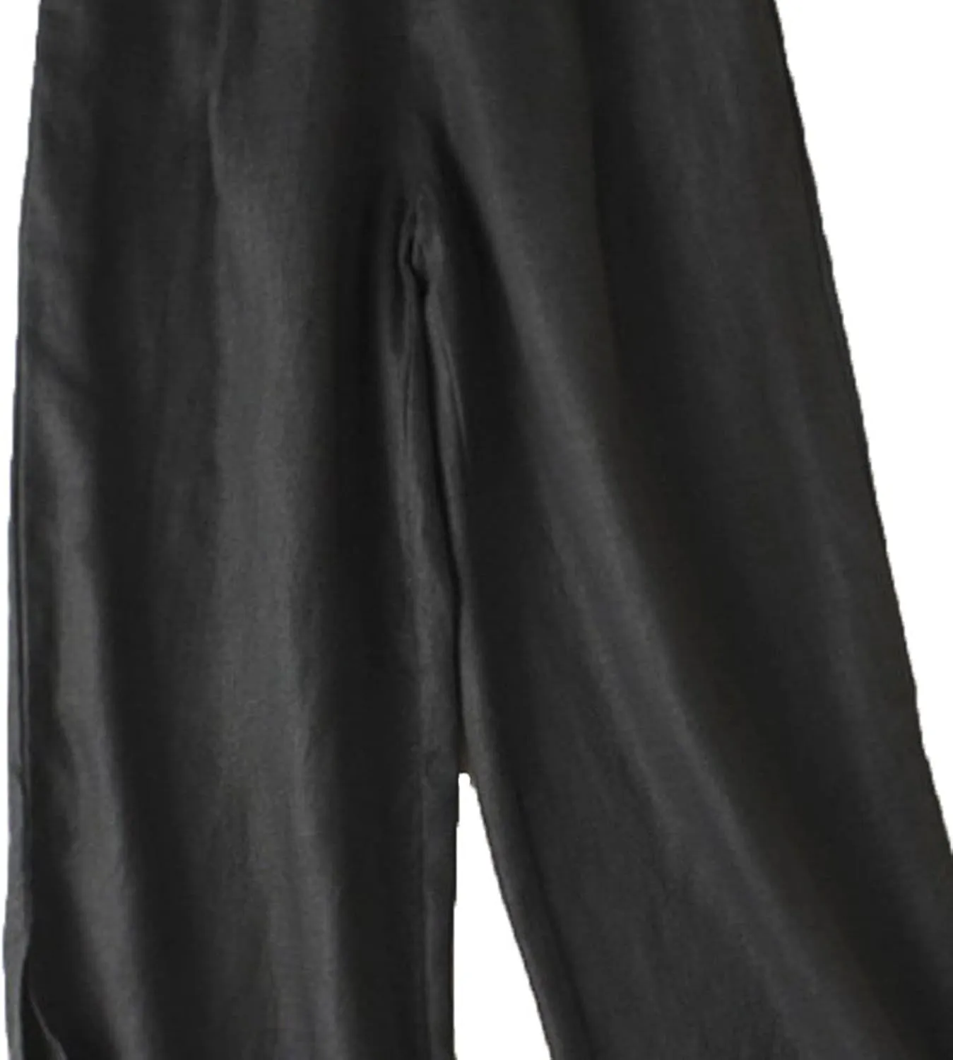 DGHM-JLMY Ladies Hakama Loose Casual Linen Wide Leg Pants Two-Layer Ankle Capris Trousers Comfy Solid Literary Style Pants
