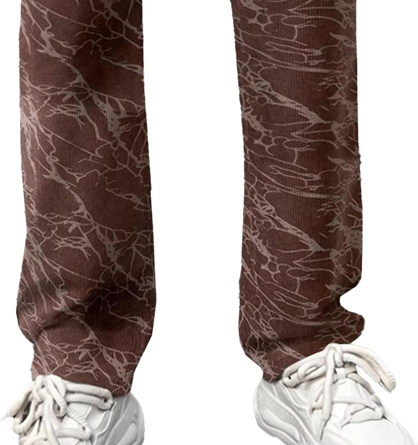 DGHM-JLMY Men's Wide Leg Camo Sweatpants Loose Straight Leg Sweat Pants High Waisted Drawstring Baggy Jogger with Pockets