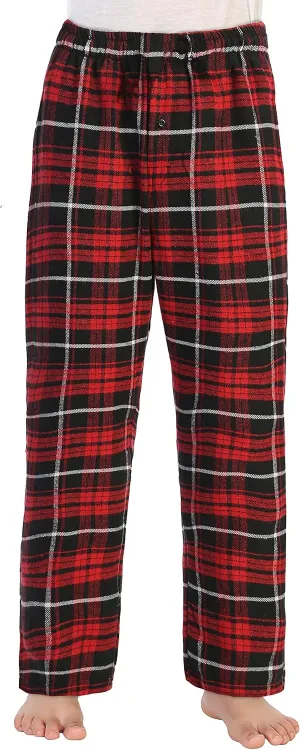 Gioberti Boys Flannel Lounge Pajama Pants - Yarn Dye Brushed with Elastic Waist