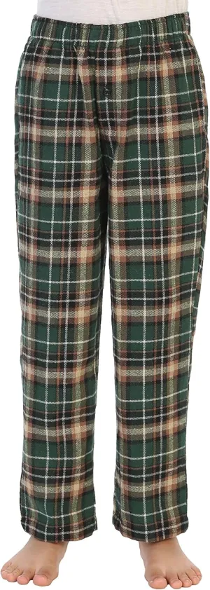 Gioberti Boys Flannel Lounge Pajama Pants - Yarn Dye Brushed with Elastic Waist