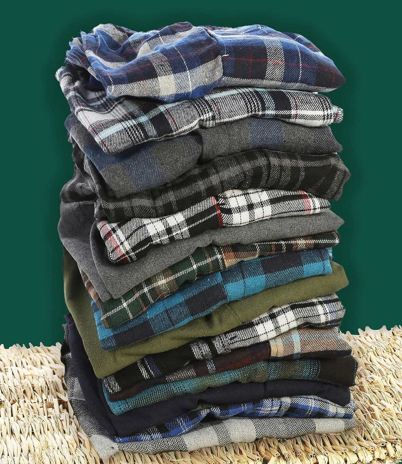 Gioberti Boys Flannel Lounge Pajama Pants - Yarn Dye Brushed with Elastic Waist