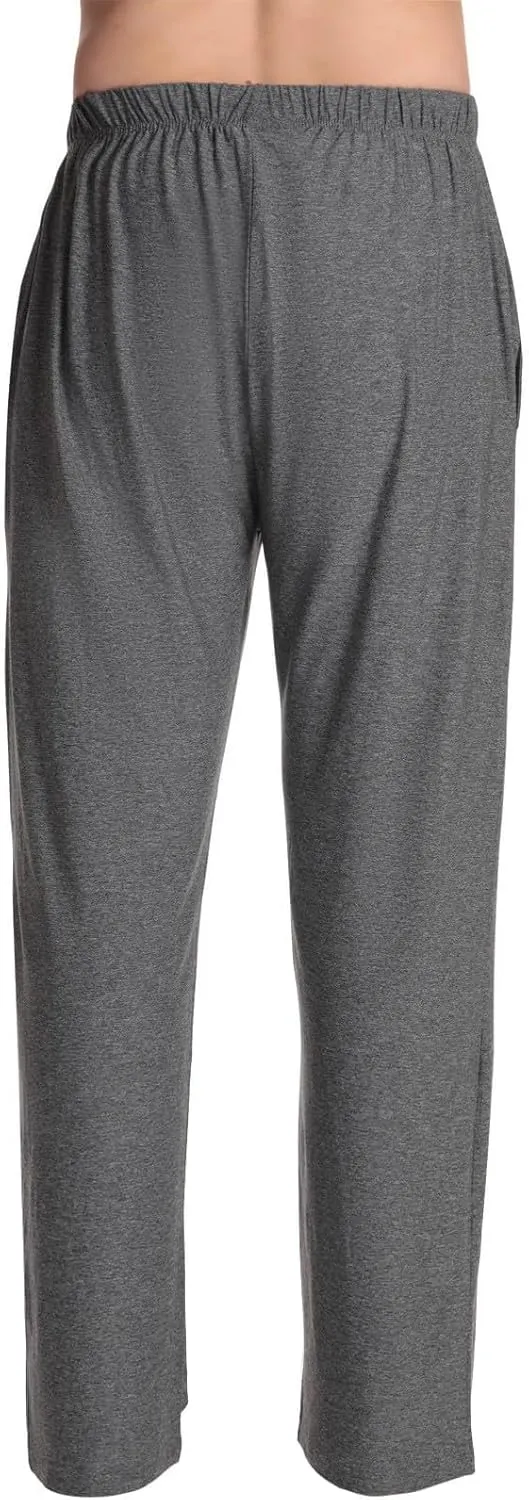 GOFULY Plaid Pajama Pants Men Wide Warm Sleep & Lounge Pj Elastic Waist Drawstring Pants Baggy Sleepwear With Pockets
