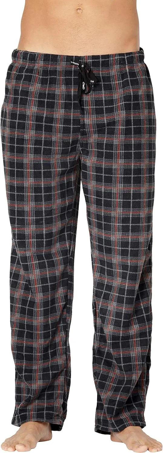 INTIMO mens Microfleece Plaid Lounge Pant