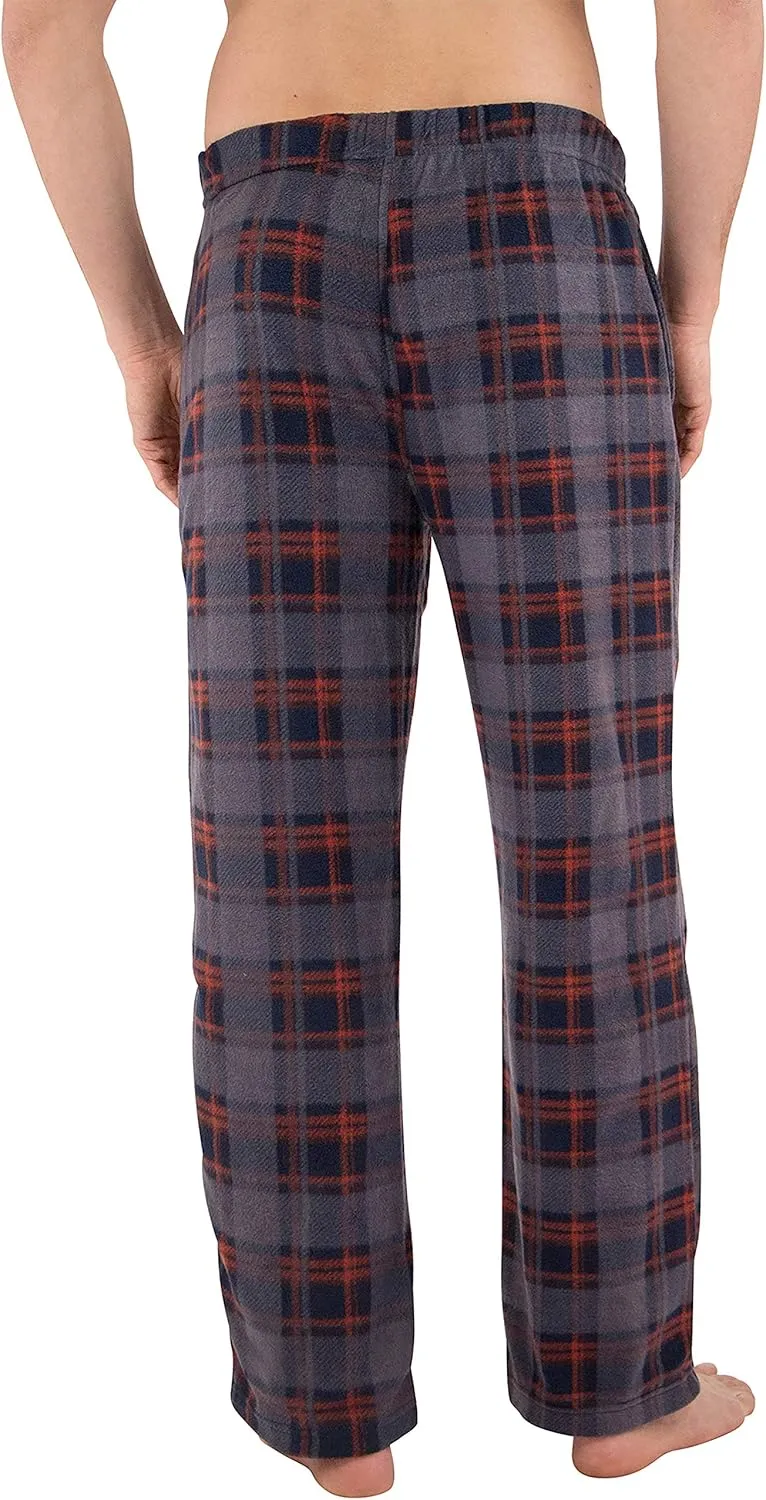 INTIMO mens Microfleece Plaid Lounge Pant