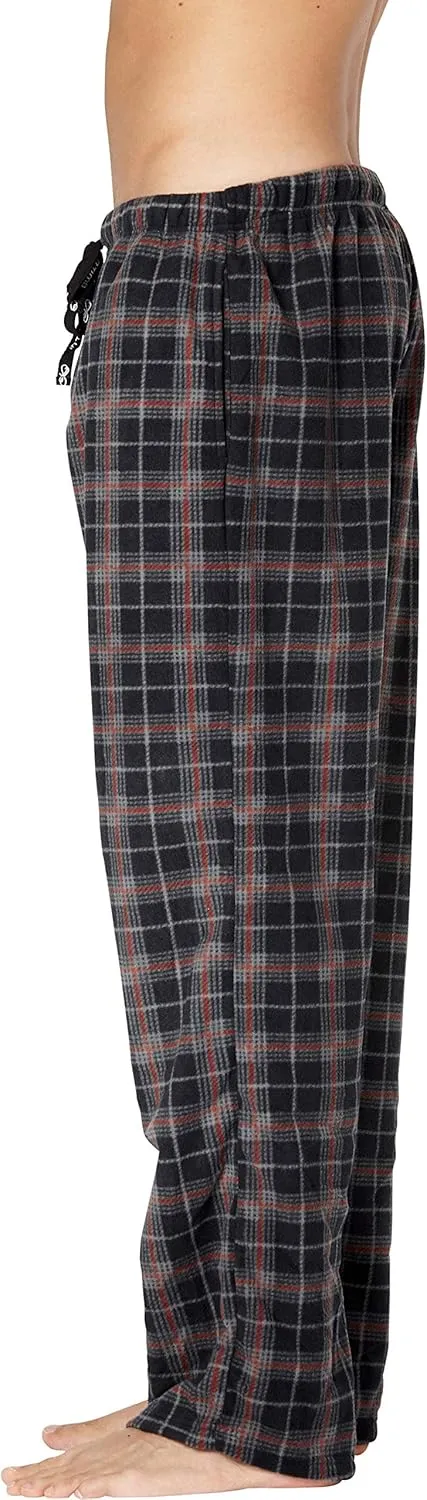INTIMO mens Microfleece Plaid Lounge Pant