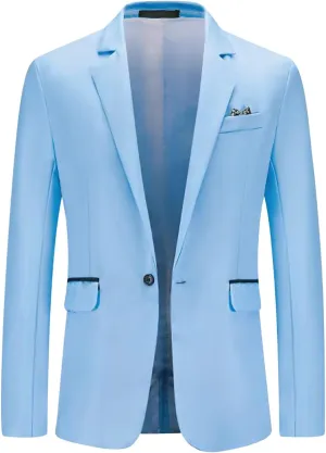 Jackets for Men,Men Casual Blazer Jackets Slim Fit Suits Jacket One Button Business Sports Coat Solid Long Sleeve Shirts