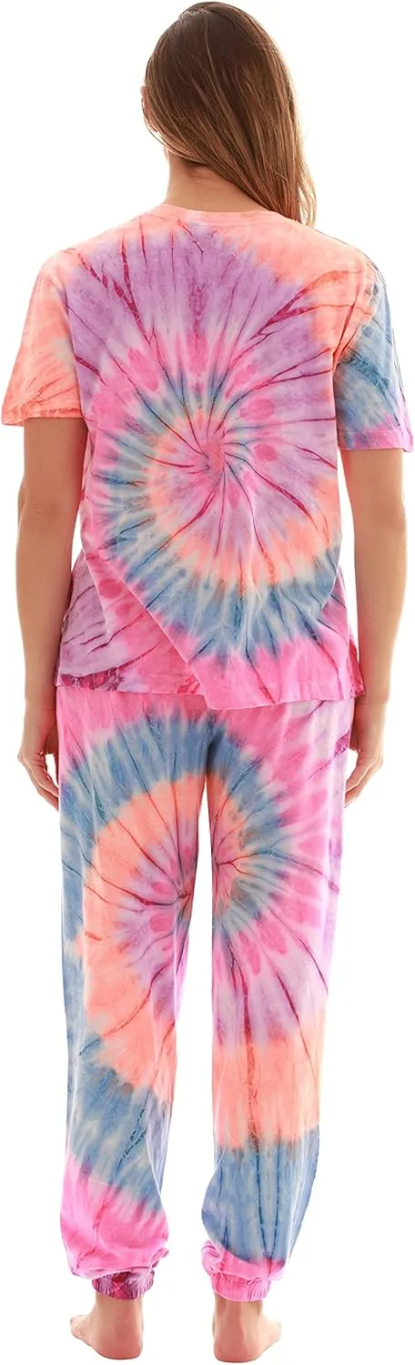 Just Love Pajama Jogger Pant Set Sleepwear Pjs - Buffalo Plaid and Tie Dye