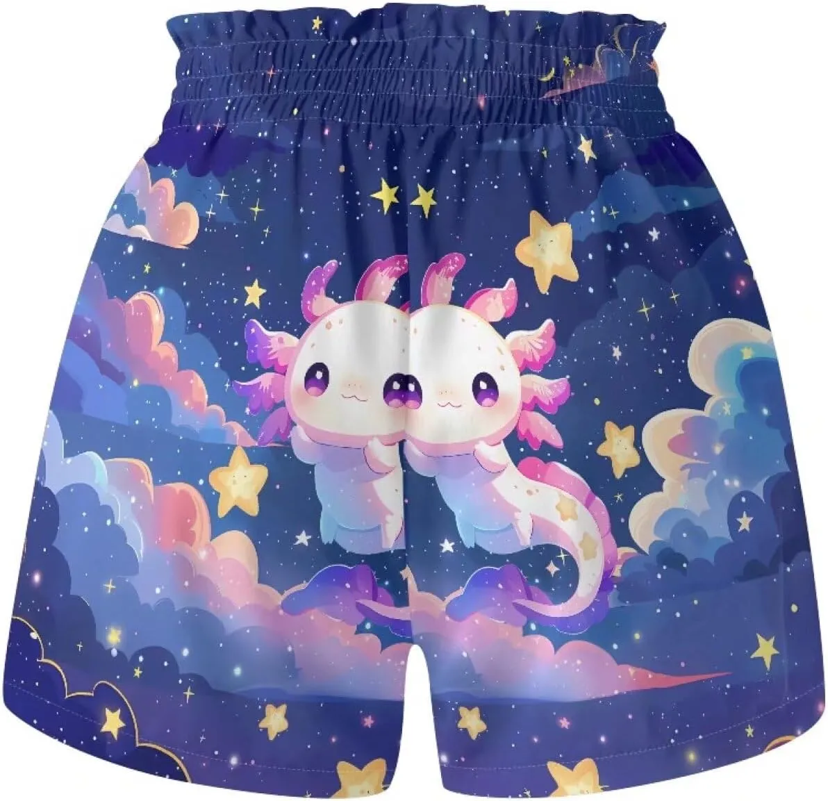 Kids Athletic Shorts for Girls 1-16 Years Casual Runing Shorts High Waisted Cute Graphic Shorts with Pockets