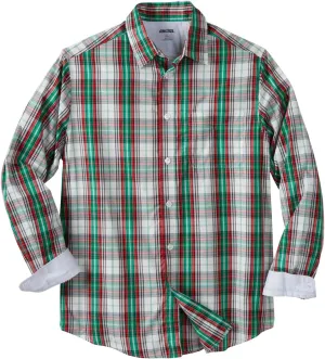 KingSize Men's Big & Tall Long Sleeve Wrinkle-Free Plaid Shirt