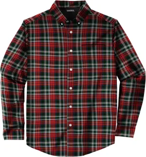 KingSize Men's Big & Tall Long Sleeve Wrinkle-Free Plaid Shirt